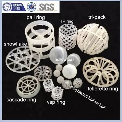PP Raschig Rings For Tower Packing , PVDF Random Packing For Stripping Tower